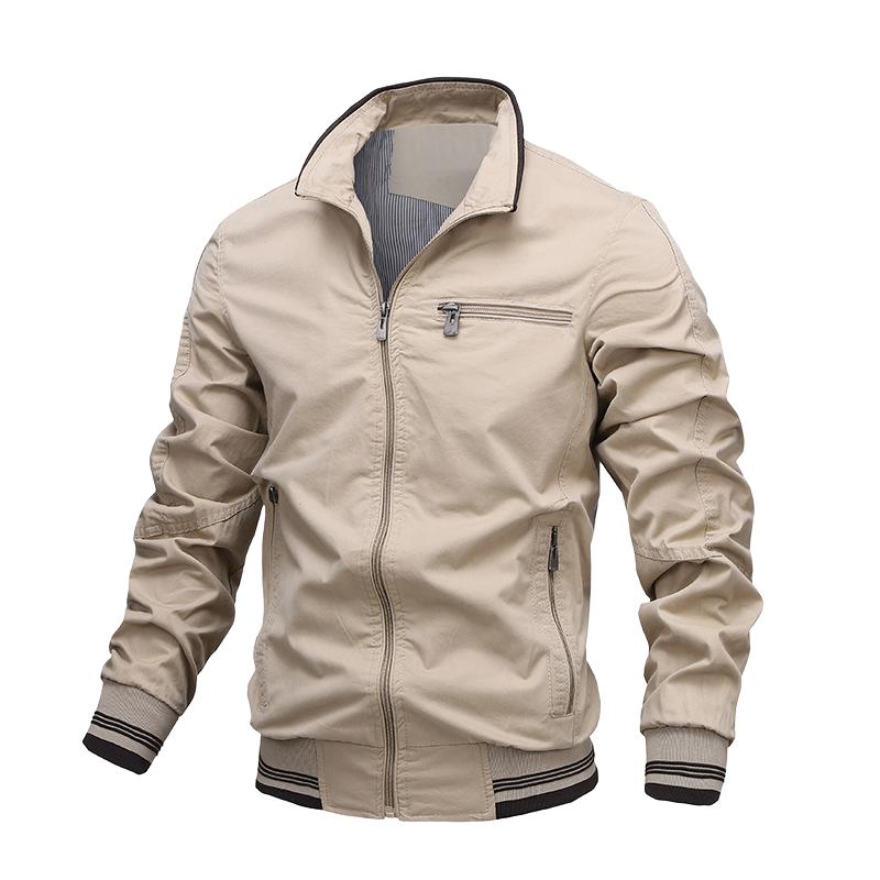 Men's Casual Stand Collar Zip-up Jacket 9261096665272