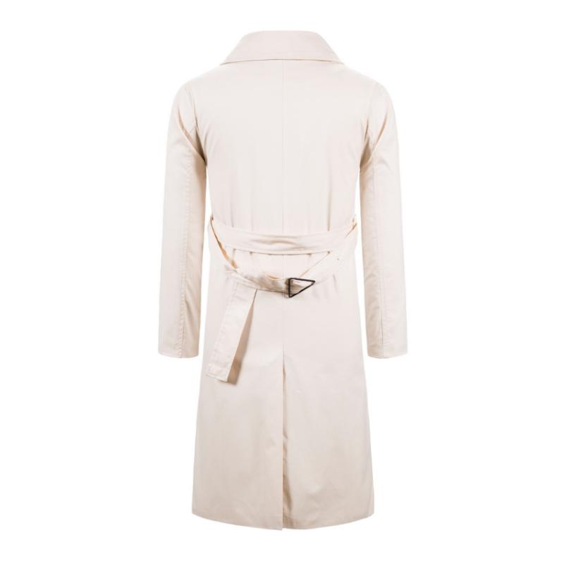 Men's Retro Classic Lapel Single Breasted Belt Long Trench Coat 9261105152184