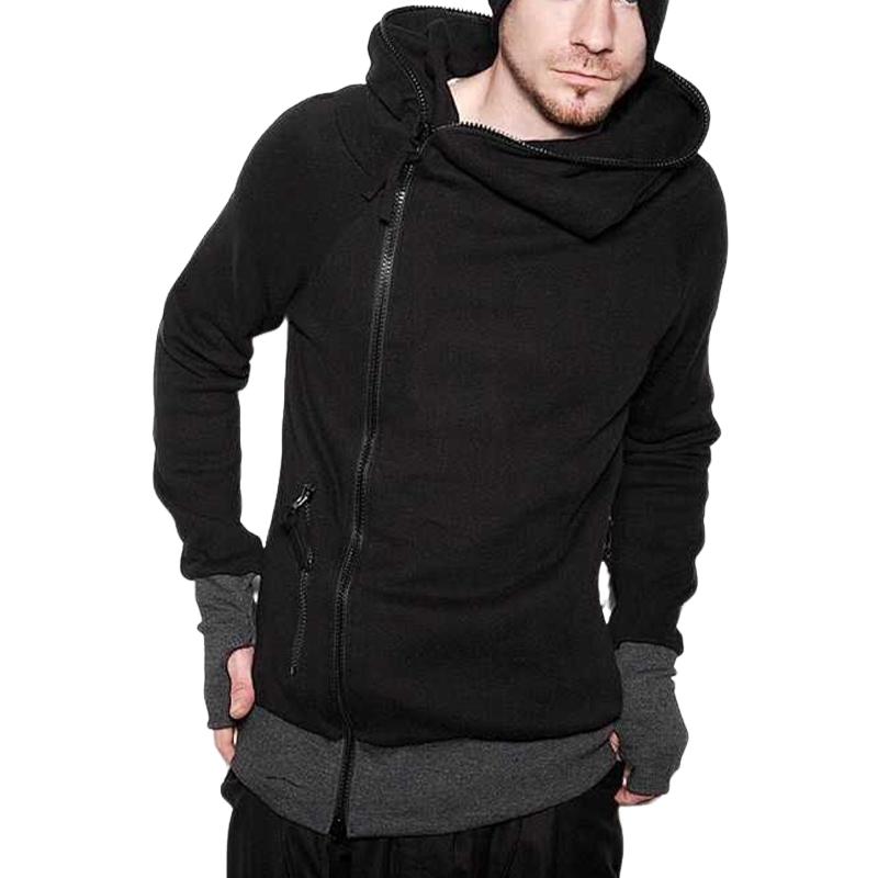Men's Side Zipper Hooded Casual Long Sleeve Hoodie 9885840048312