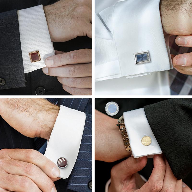 Men's Classic Business Suit Shirt Copper Cufflinks 9879140827320