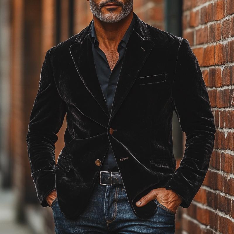 Men's Classic Velvet Blazer 9877927395512