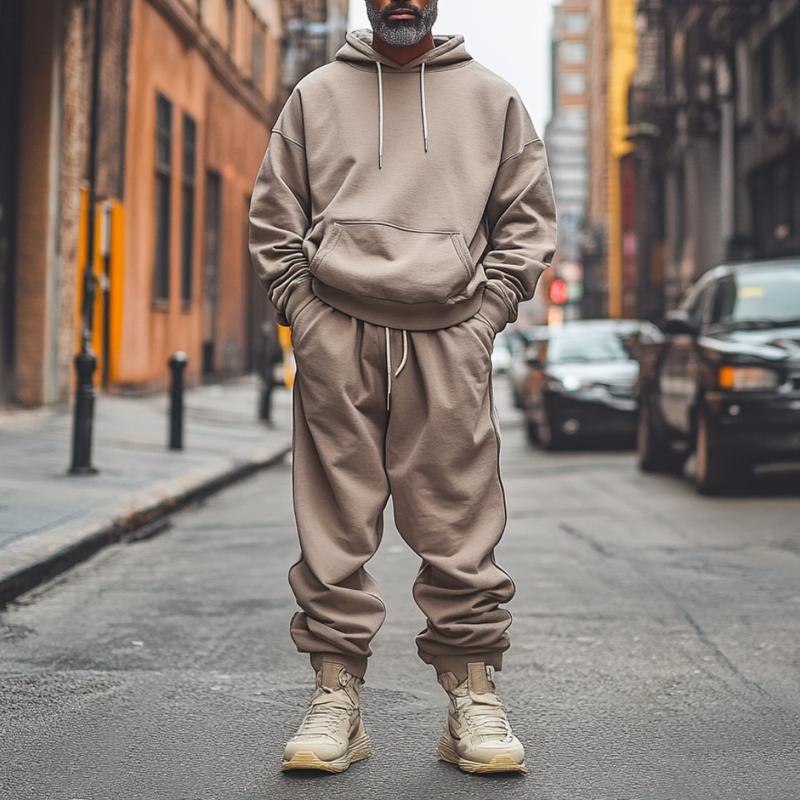 Men's Outdoor Leisure Hoodie and Casual Pants Two-piece Set 9274150256824