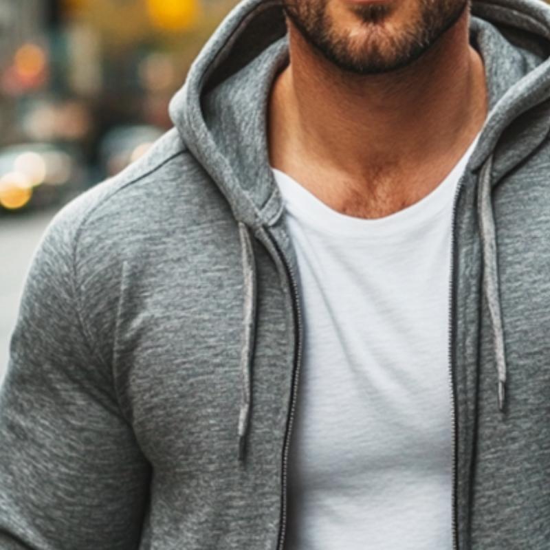 Men's Retro Casual Zipper Hooded Sweatshirt Jacket 9884641919160