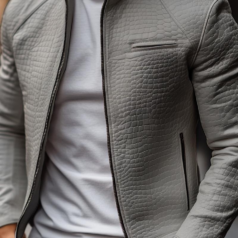 Men's Vintage Stone Leather Stand Collar Slim Jacket 9268189954232