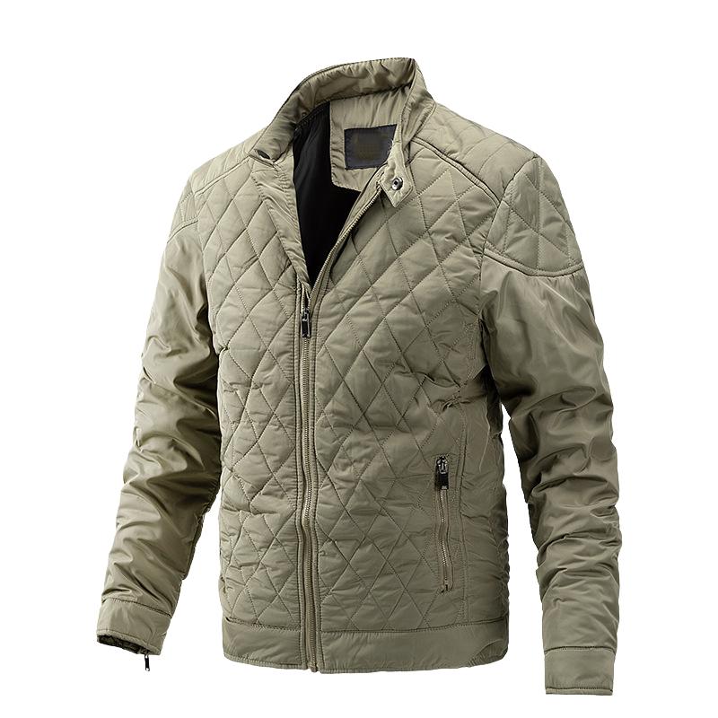 Men's Diamond Quilted Stand Collar Jacket 9261091160248