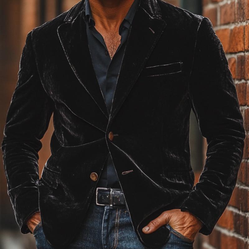 Men's Classic Velvet Blazer 9877927395512