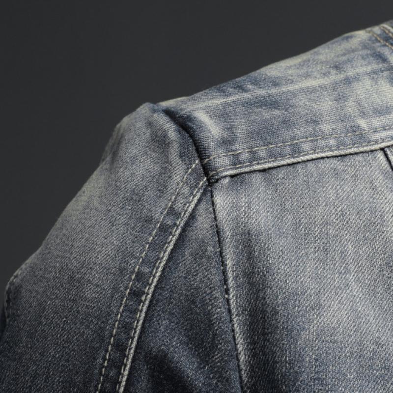 Men's Vintage Stand Collar Zipper Jacket Cycling Motorcycle Jacket 9261087195320