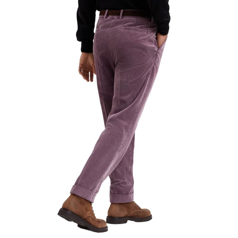 Men's Casual Corduroy Length Knee-length Lapel Coat and Pants Two-piece Set 9877926740152