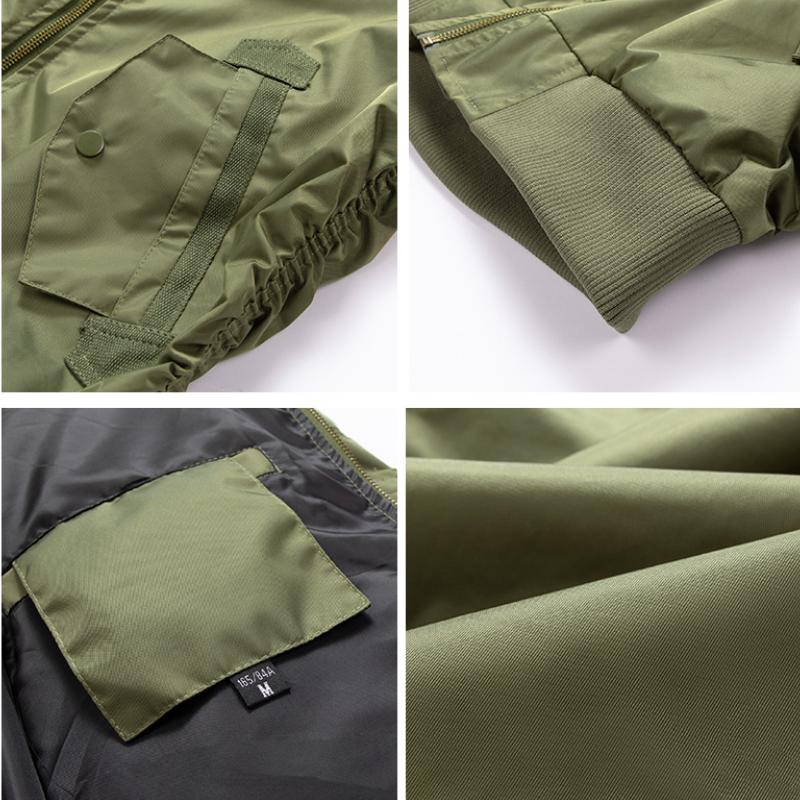 Men's Casual Stand Collar Zipper Multi-pocket Work Bomber Jacket 9261088800952