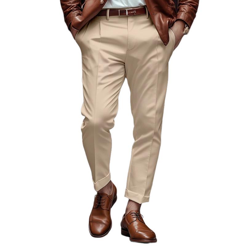 Men's Solid Color Comfortable Straight Suit Pants 9271921443000