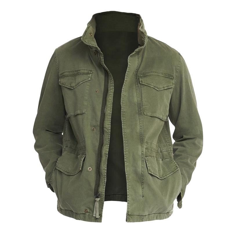 Men's Retro Casual Field Multi-Pocket Work Jacket 9261081395384