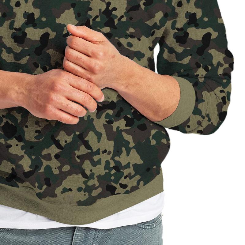 Men's Retro Casual Camouflage Print Crew Neck Sweatshirt 9261142212792
