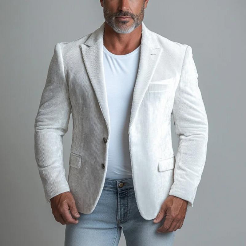 Men's Fashion Corduroy Single Breasted Blazer 9886817157304