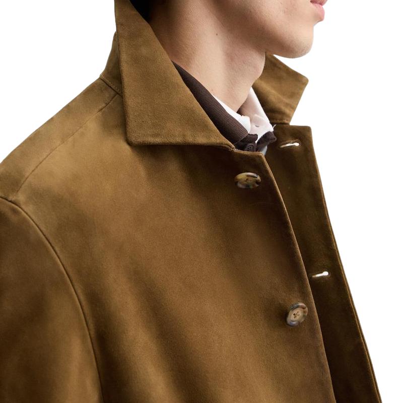 Men's Vintage Lapel Suede Jacket 9884640116920