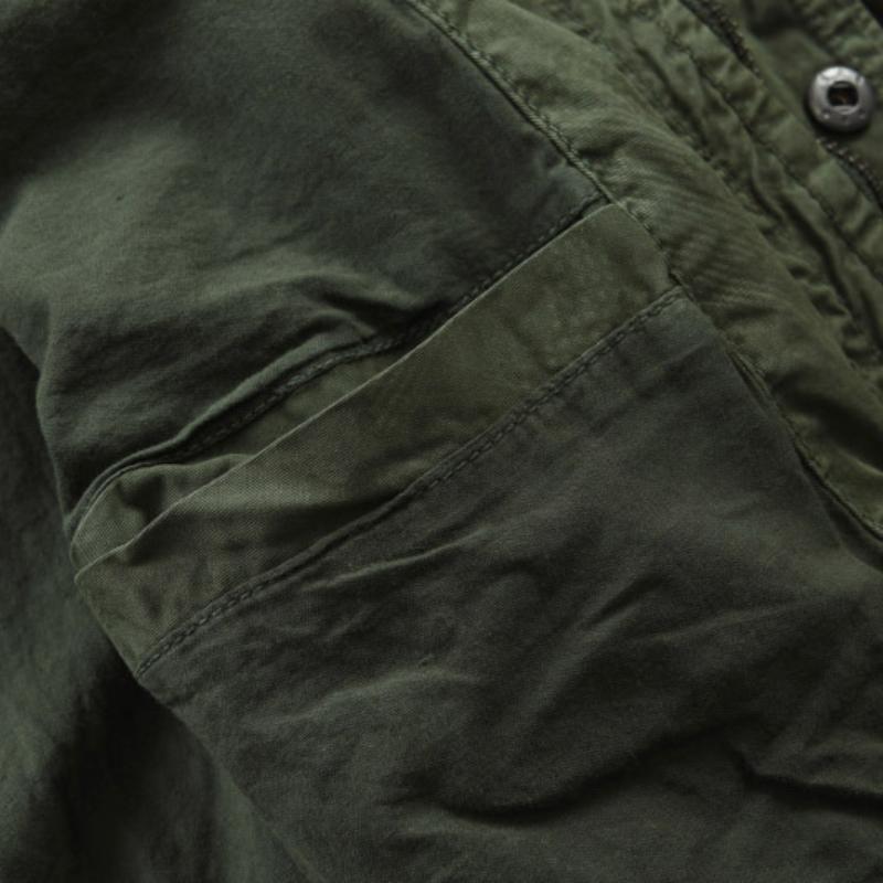 Herren Casual Outdoor Baumwolle Stehkragen Kapuze Reißverschluss Mittellanger Trenchcoat 69828861M