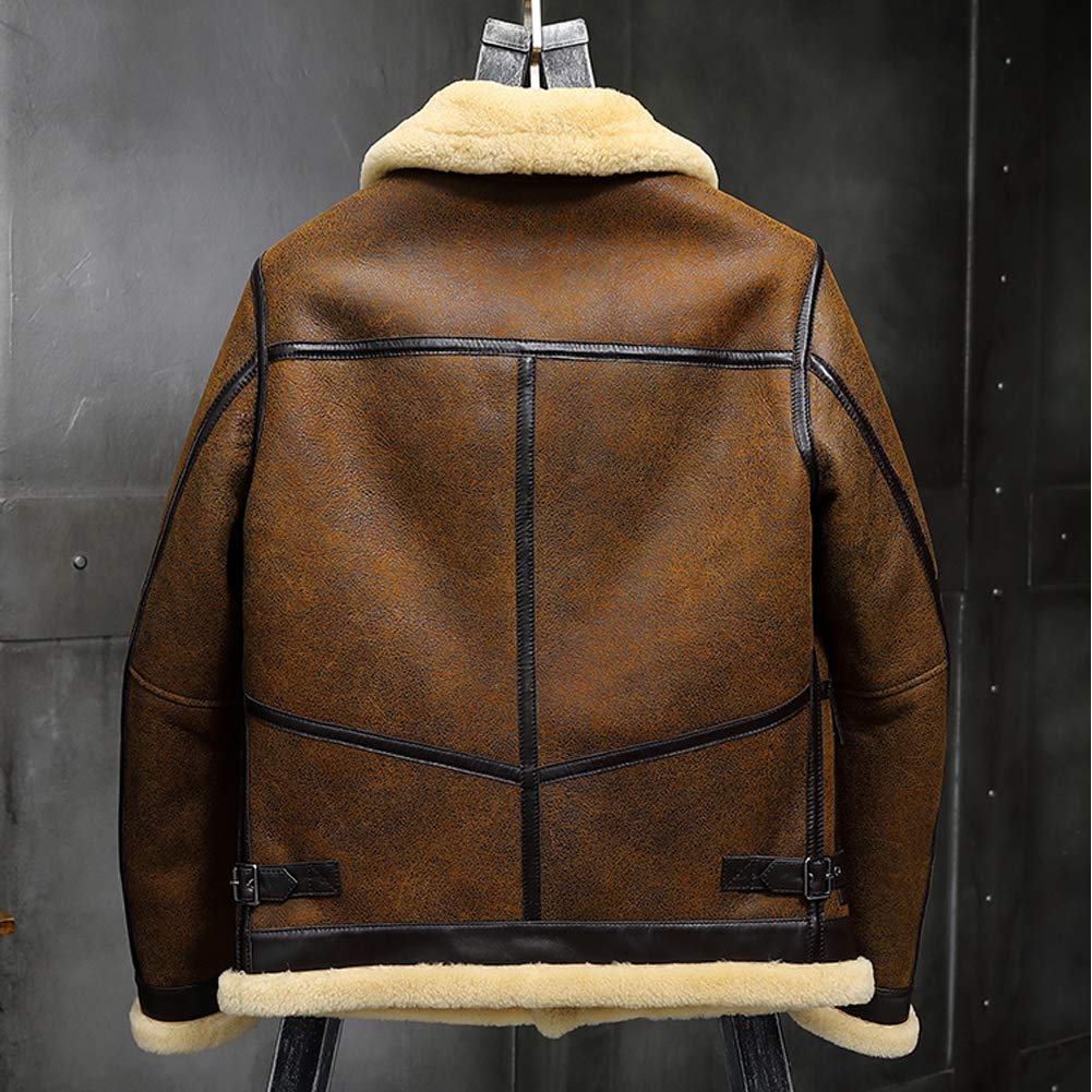 Men's Faux Leather Air Force Flight Jacket Winter Coats 9884519989432