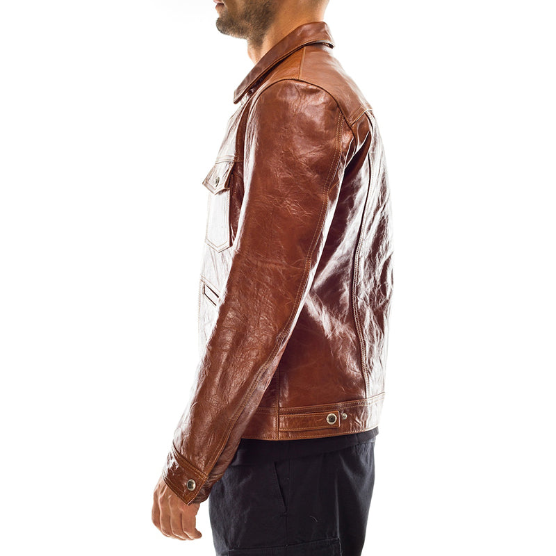 Men's Leather Pocket Lapel 9878573744312