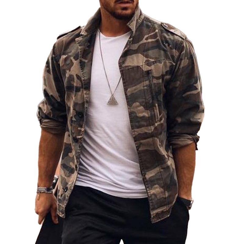 Men's Camouflage Outdoor Lapel Jacket 9899737612472