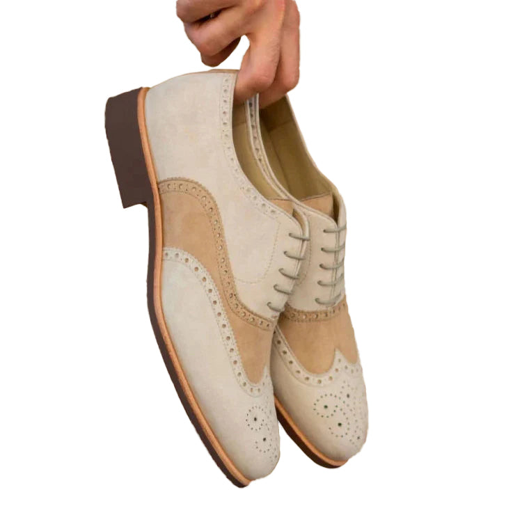 Men's Vintage Stitching Strappy Pointed Toe Oxford Shoes 9888555466936