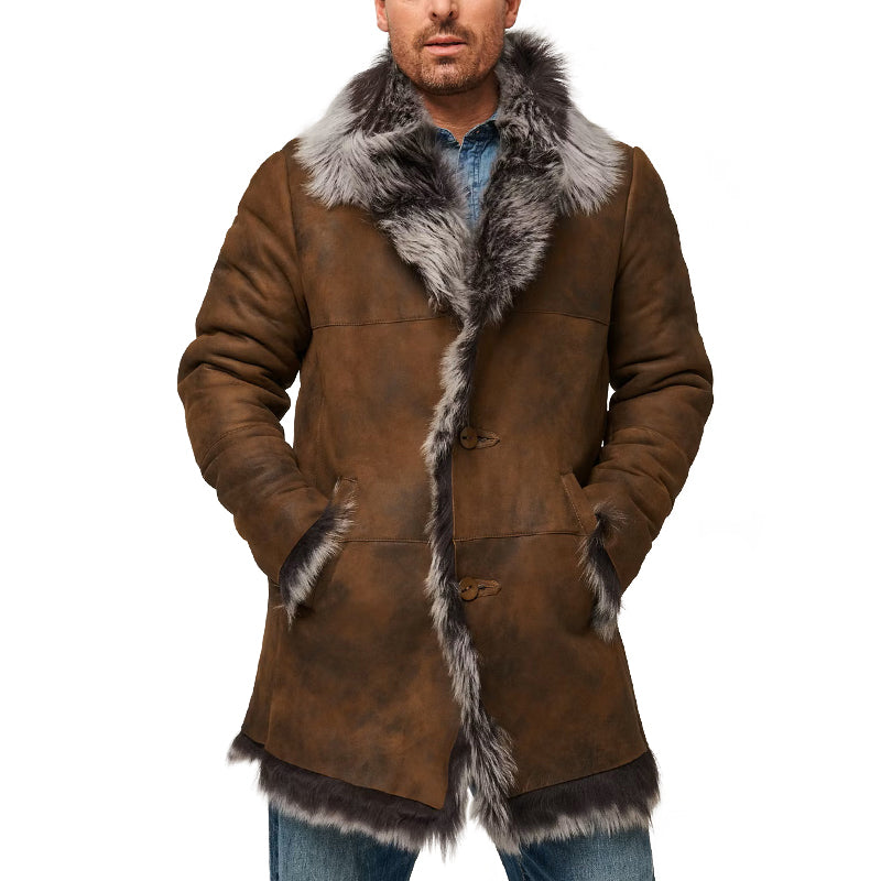 Men's Single Row Collar Woolen Jacket 9884520087736