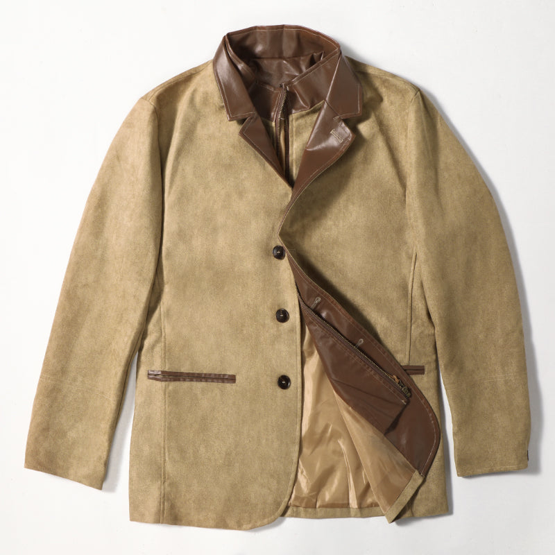 Men's Autumn Vintage Buckskin Jacket 9928622866616
