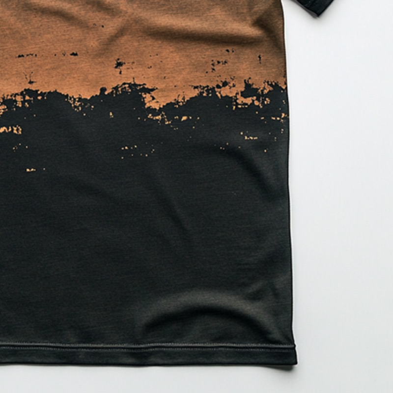 Men's Retro Casual Gradient Printed Round Neck Short Sleeve T-Shirt 9930001973432