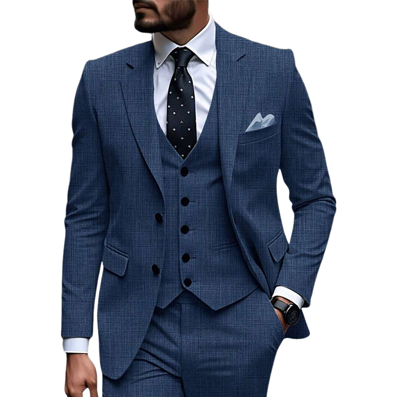 Men's Cotton And Linen Casual Business Blazers 9940337492152