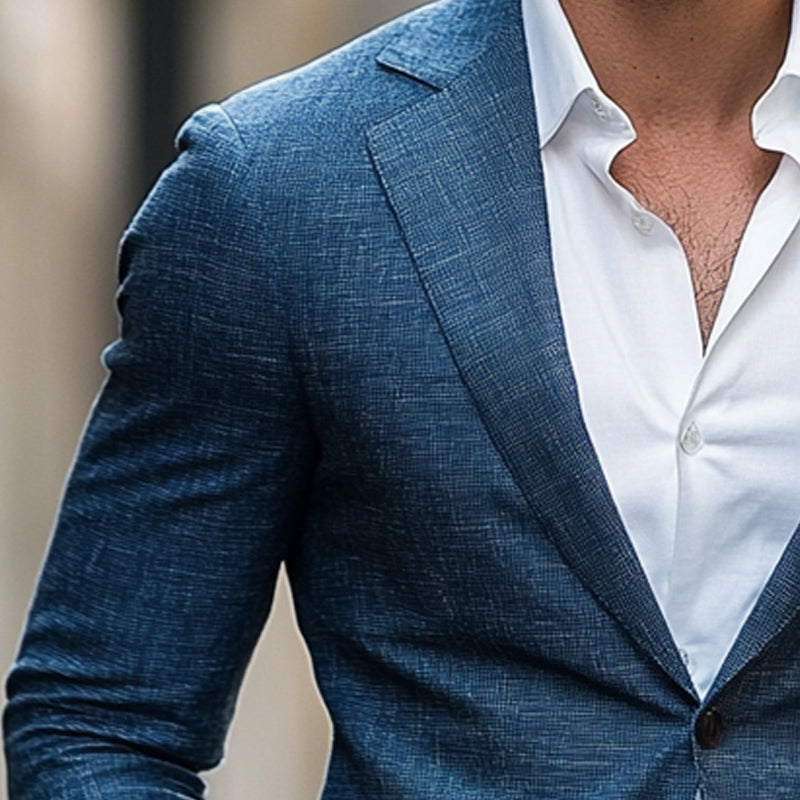 Men's Spring and Autumn Comfortable Two-Button Blazer 9949423927480