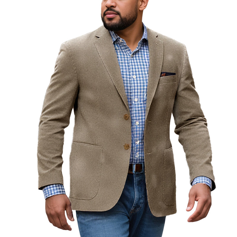 Men's Retro Solid Color 3 Pocket Casual Blazer 9888733724856