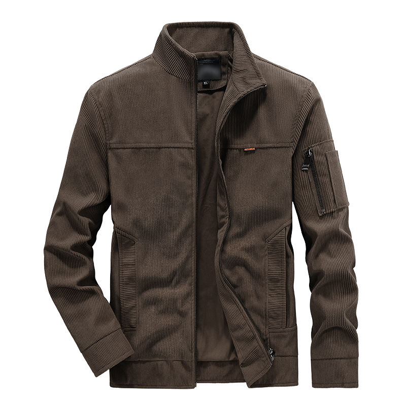 Men's Casual Stand Collar Corduroy Jacket 9261091389624