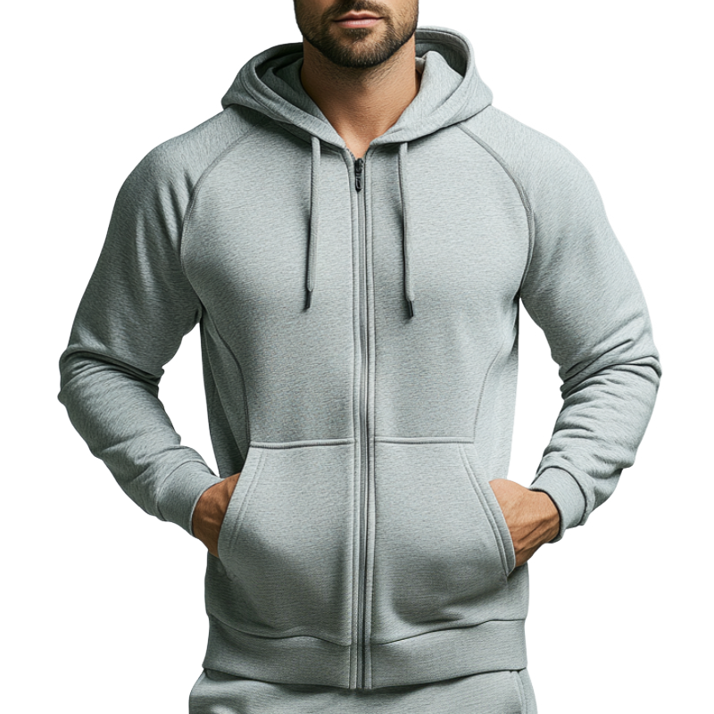 Men's Casual Hooded Zip-Up Sports Jacket 9899722997944