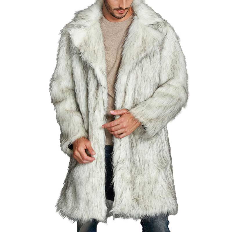 Men's Lapel Imitation Fur 9879136829624