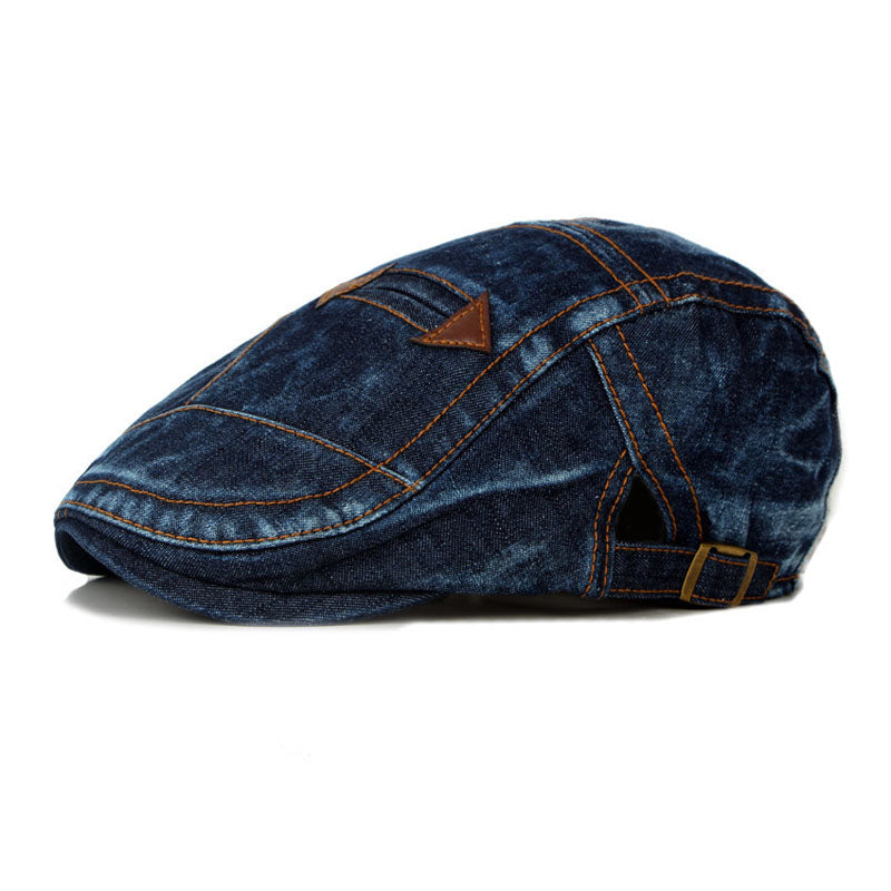 Men's Casual Outdoor Washed Distressed Denim Beret 9893976637624