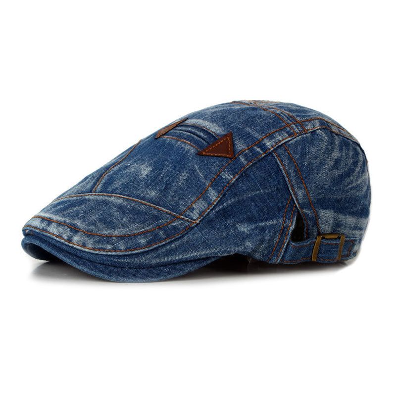 Men's Casual Outdoor Washed Distressed Denim Beret 9893976637624