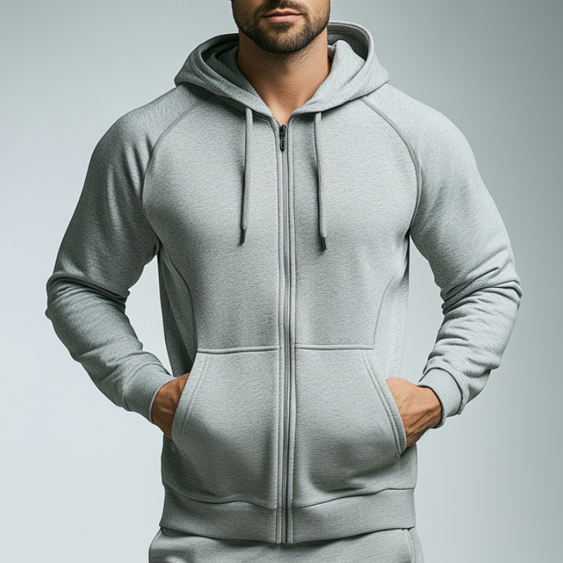Men's Casual Hooded Zip-Up Sports Jacket 9899722997944