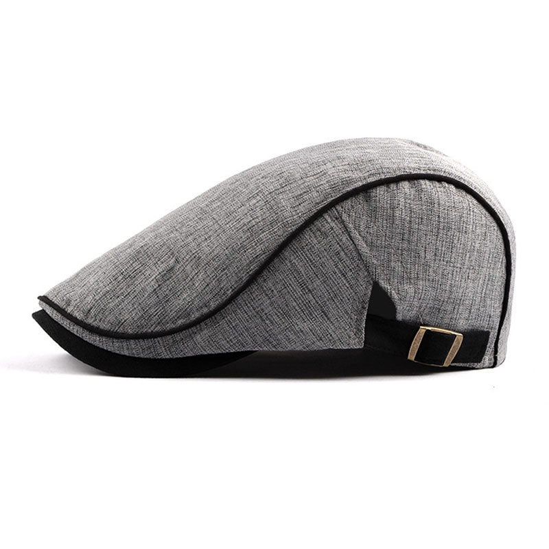 Men's Casual Cotton Breathable Colorblock Trim Beret 9893976441016