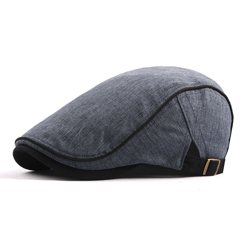 Men's Casual Cotton Breathable Colorblock Trim Beret 9893976441016