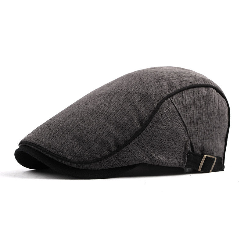 Men's Casual Cotton Breathable Colorblock Trim Beret 9893976441016
