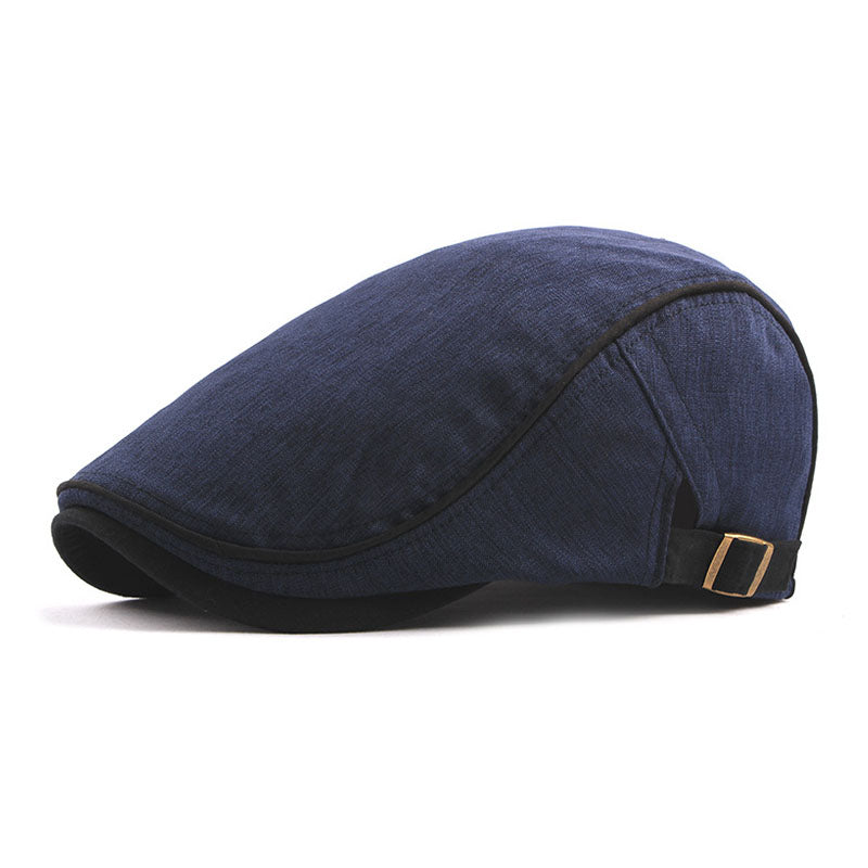 Men's Casual Cotton Breathable Colorblock Trim Beret 9893976441016