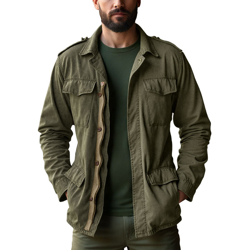 Men's Vintage Casual Workwear Field Jacket 9261077627064