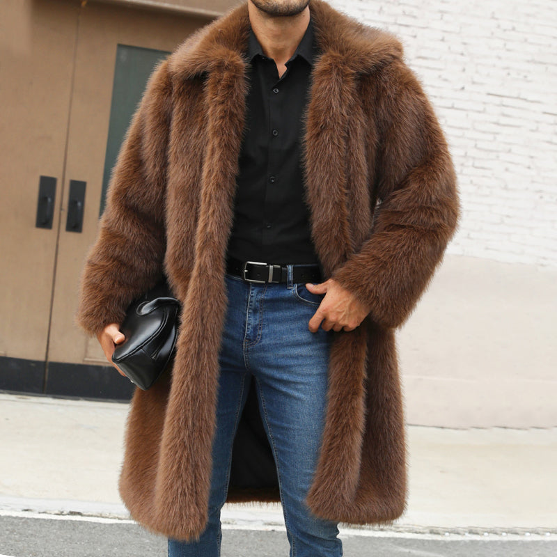 Men's Lapel Imitation Fox Fur 9879136862392
