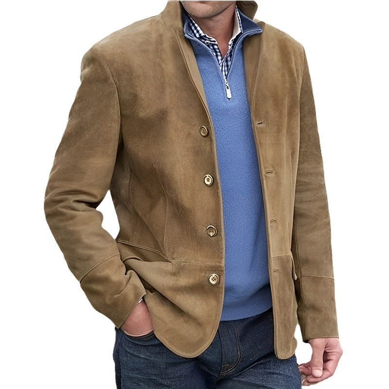 Men's Vintage Casual Lapel Pocket Decorated Coat 9885798072504
