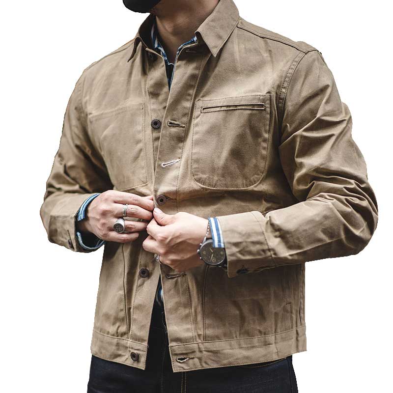 Men's Lapel Single Button Canvas 9878596616376