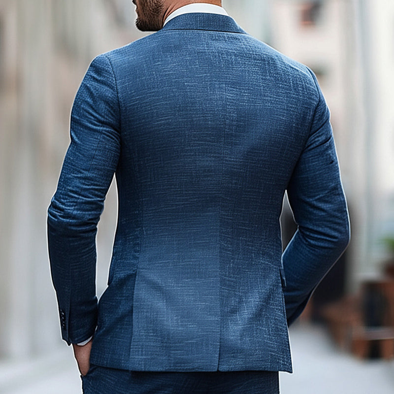 Men's Spring and Autumn Comfortable Two-Button Blazer 9949423927480