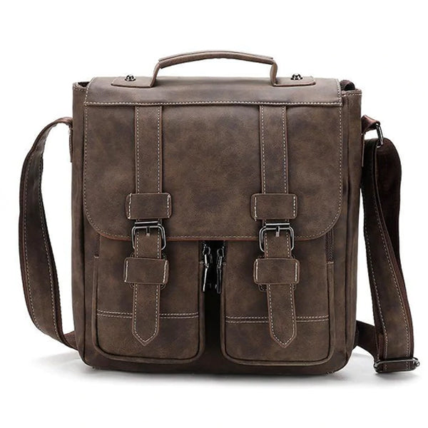 VINTAGE FASHION LEATHER MULTI-POCKET FLAP BAG 9262188167352
