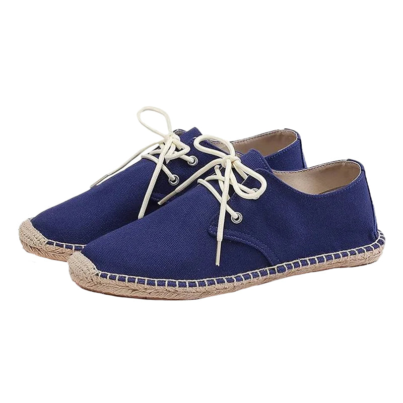 Men's Casual Solid Strappy Linen Canvas Shoes 9949457711288