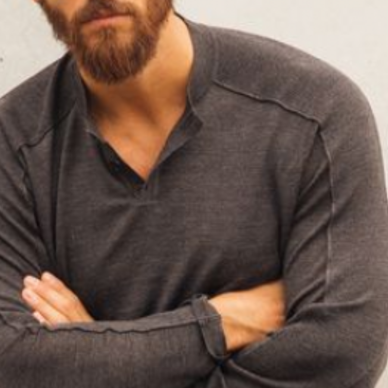 Men's Classic Casual Slim Fit V-Neck Knitted Long Sleeve T-Shirt 9893976211640