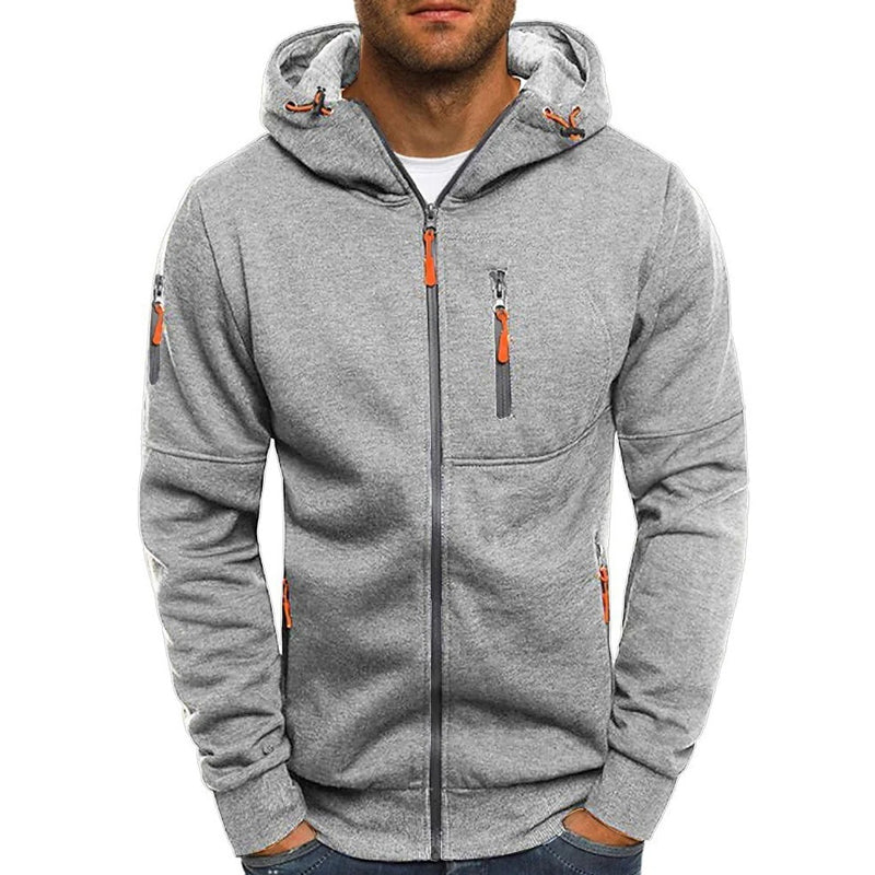 Men's Zipper Cardigan Hooded Sweatshirt Jacket 9261077561528