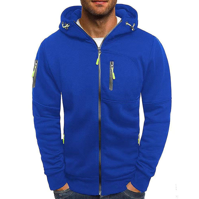 Men's Zipper Cardigan Hooded Sweatshirt Jacket 9261077561528