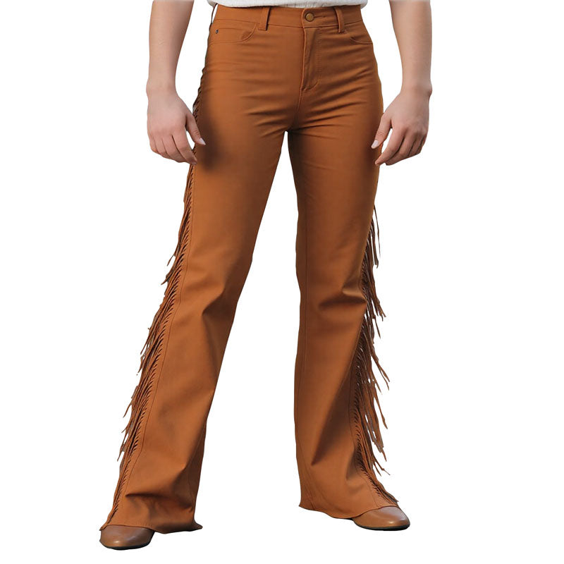Men's Side Fringed Wide Leg Retro Mid-Rise Waist Pants 250401147